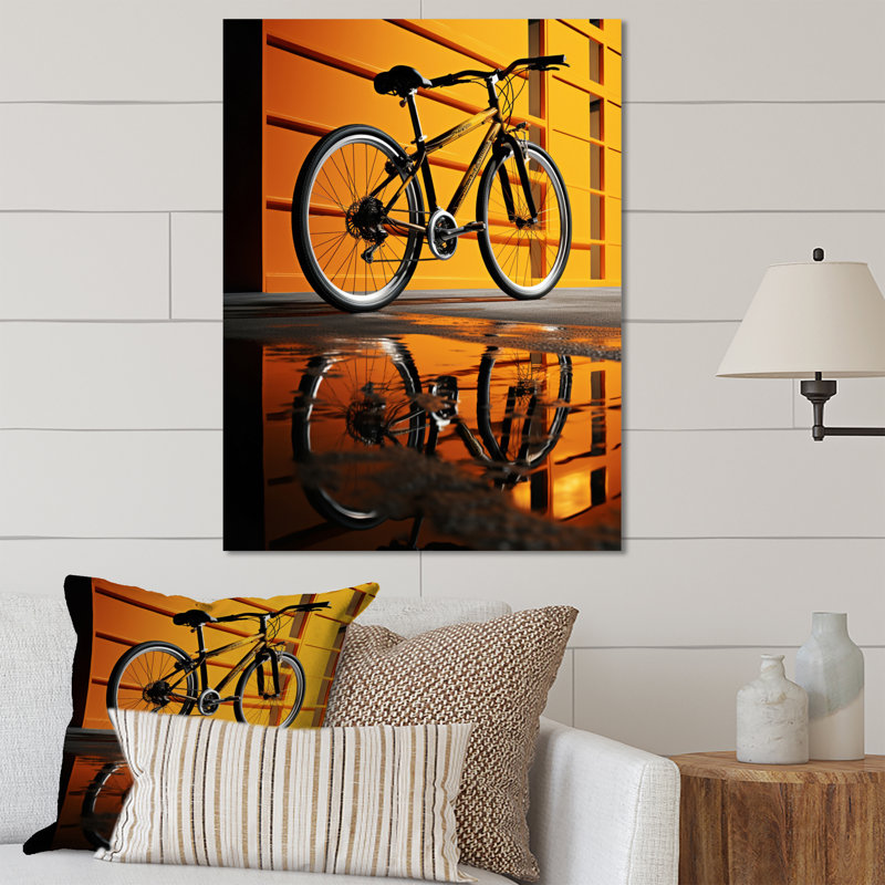 Vélo, bicyclette, reflets II - bicyclette, décoration murale en métal, H 20 po x l 12 po x P 1 po