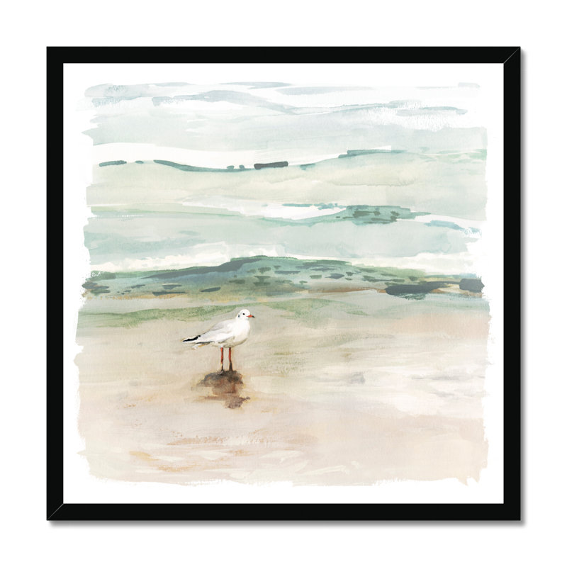 Seagull Cove I by Victoria Borges - Painting, Black Framed Paper Print, 34cm H x 34cm W
