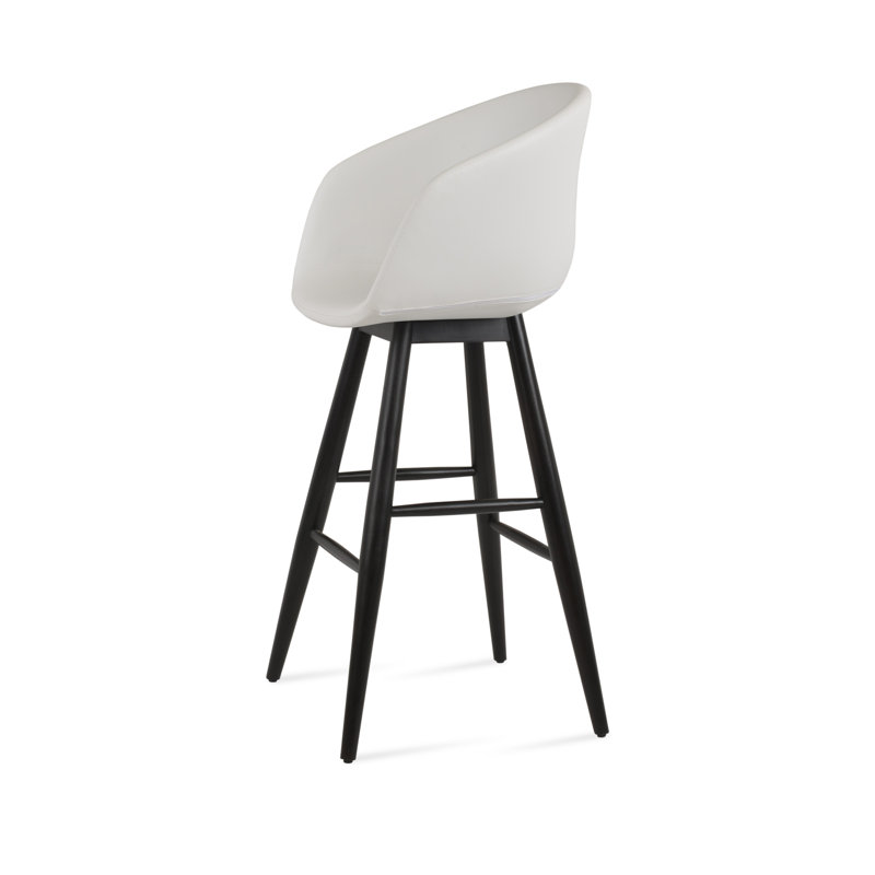 Tabouret de bar et de comptoir Tribeca Baba, Noir ppm, Tabouret de bar = siège d'une hauteur de 28 po, Noir