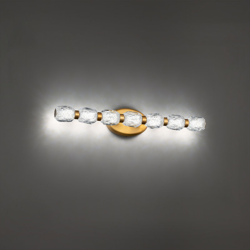 Seduction 7 - Light LED Bath Bar, Aged Brass