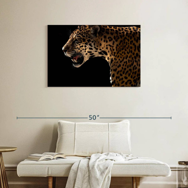 Brampt Midnight Leopard Hunt, 24" H x 36" W