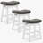Extra Wide 19.7" Seat Counter Height Stool Modern Upholstered Wood Saddle Barstools-643611729