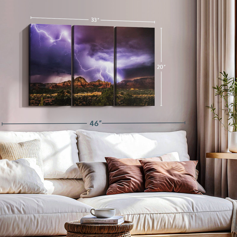 «Amazing Lightning Storm Over Sedona» sur, H 20 po x l 33 po