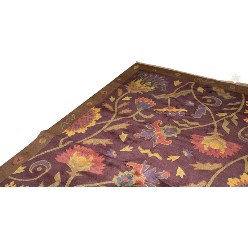 Handmade Wool Floral Area Rug