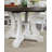 54.4" W Rustic Round Dining Table, Gray-393008662