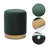 14'' Wide Cozy Velvet Round Ottoman-1671550780