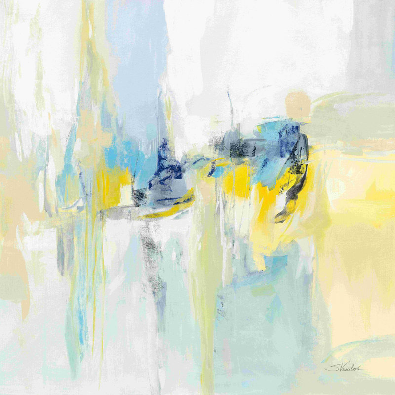 «Wheat Field» par Silvia Vassileva - peinture sur toile tendue, H 12 po x l 12 po