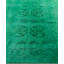 Overdyed Hand-Knotted Wool Modern-Contemporary Green Area Rug 5' 2" x 8' 5"