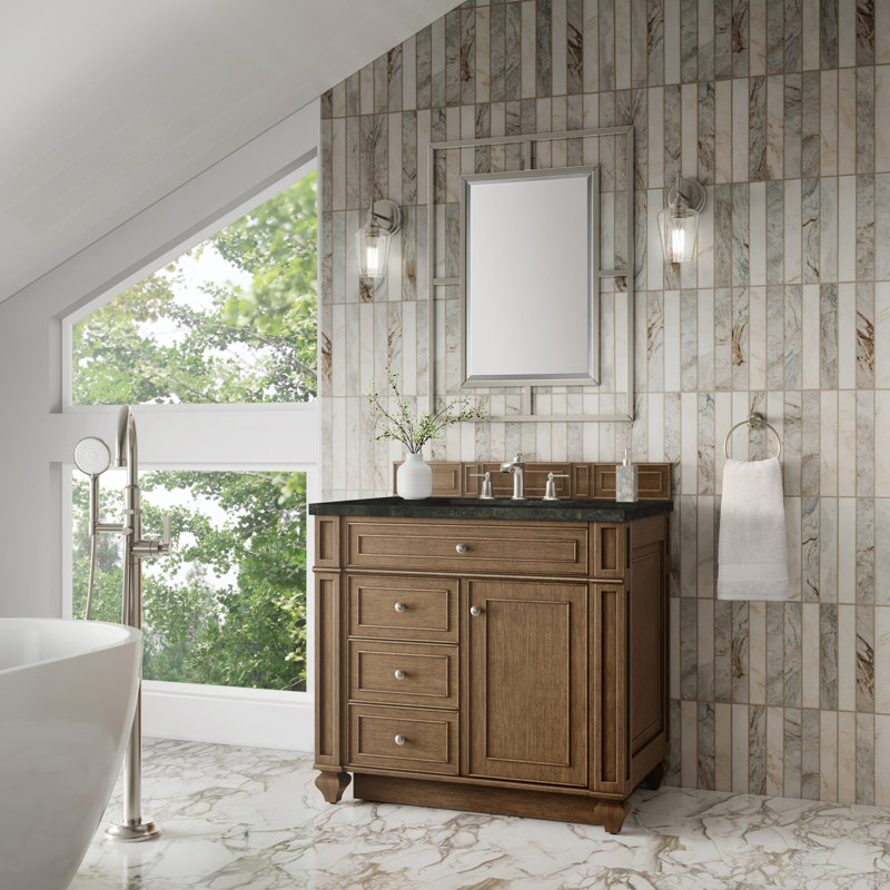 Meuble-lavabo simple 36 po Calisto, Brun selle, 8 po, Phantome Eclos