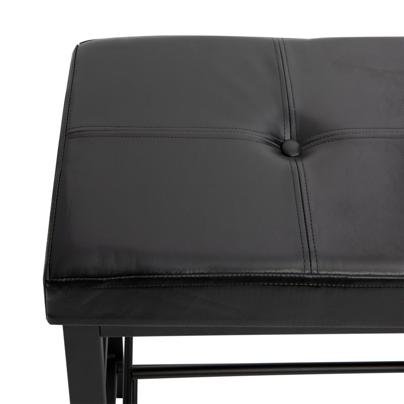 Kolten Fabric Upholstered Storage Bench, Black