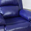 Canapé de salon et causeuse 2 pièces en cuir végétalien bleu foncé-576006405