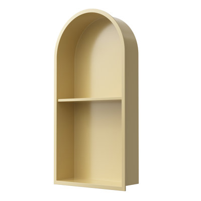 Niche de douche arquée 12 "x 24" en acier inoxydable avec tablettes doubles