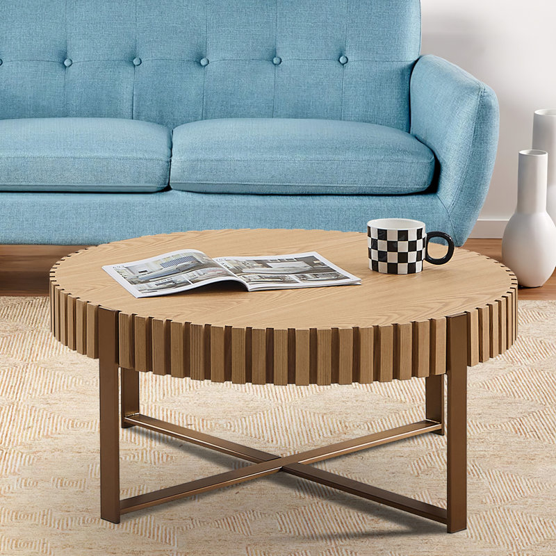 Table basse simple, Bois de frêne naturel