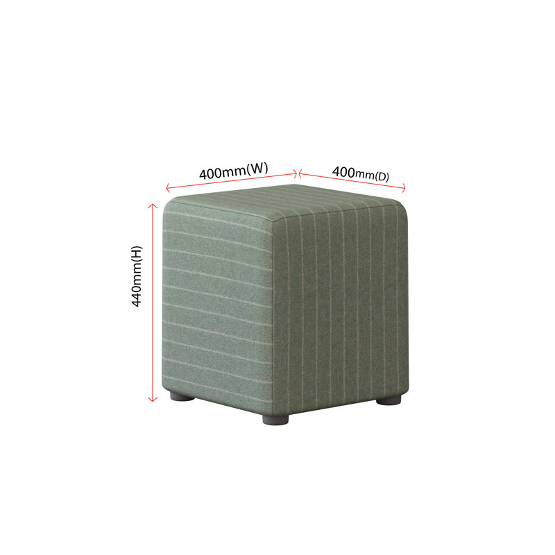 Manufactured Wood Accent Stool, Seaglass Green