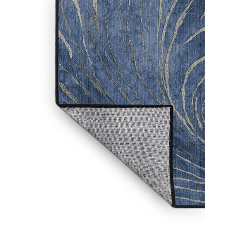 Machine Washable Gray Area Rug, Square 8'