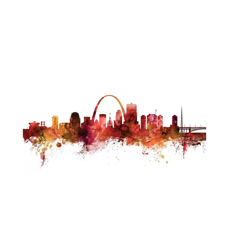 St. Louis, Missouri Skyline by Michael Tompsett - 1 Piece Wrapped Canvas Wall Art, 66.04 cm H x 45.72 cm W x 1.91 cm D
