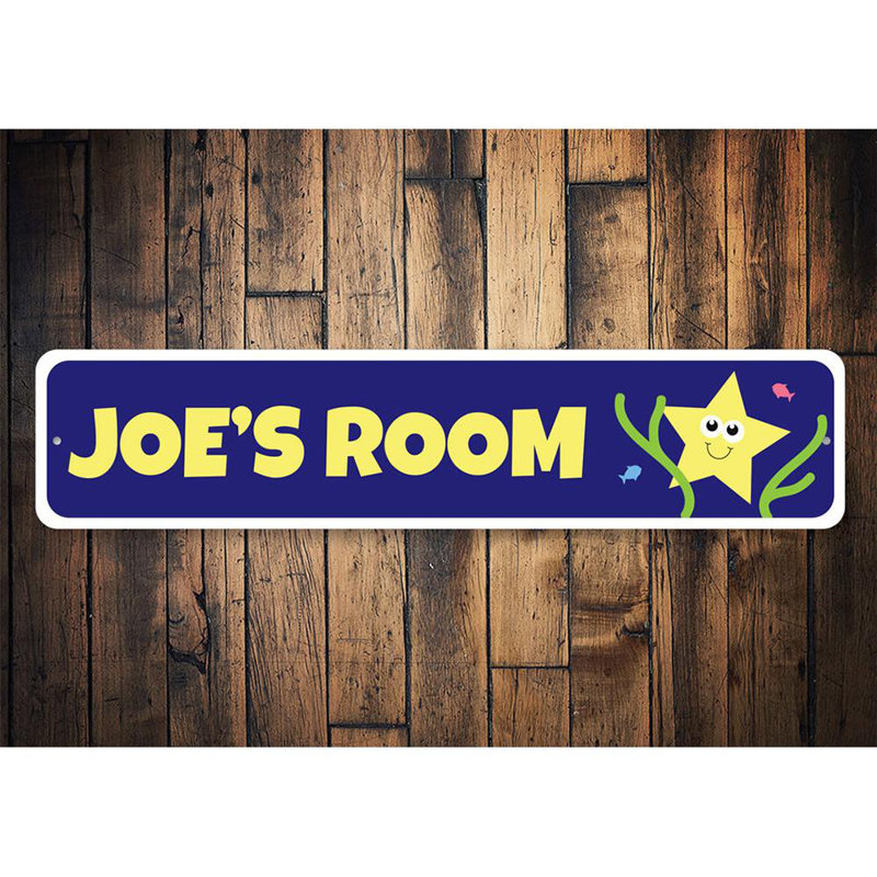 Plaque en métal Kids Starfish, H 6 po x l 24 po x P 0,06 po