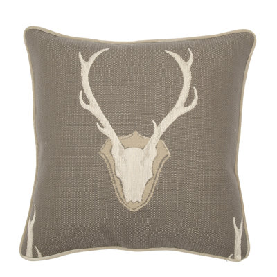 Oh Deer Cotton Feathers Throw Pillow