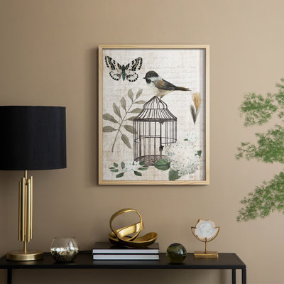 «Vintage Menagerie II», reproduction encadrée - bois massif