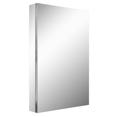 24'' W X 36'' H Wall-mounted Frameless Mirror Cabinet with Adjustable Shelves