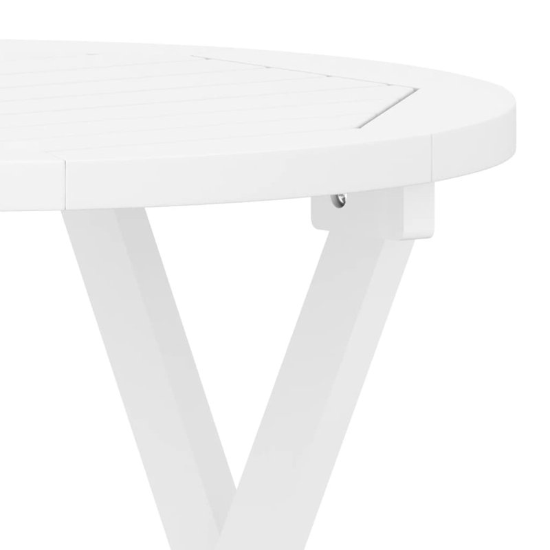 Round 46" Outdoor Bistro Table, White