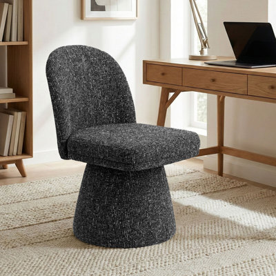 Upholstered Fabric Swivel Office Chair