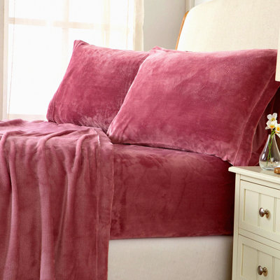 CozyPlush Fleece Sheet Set - Ultra Soft with Deep Pockets for Queen Size Beds - Warm & Luxurious Bedding from Tribeca Collection