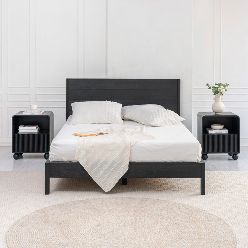 Stiles Solid Wood 20" Nightstand, Black