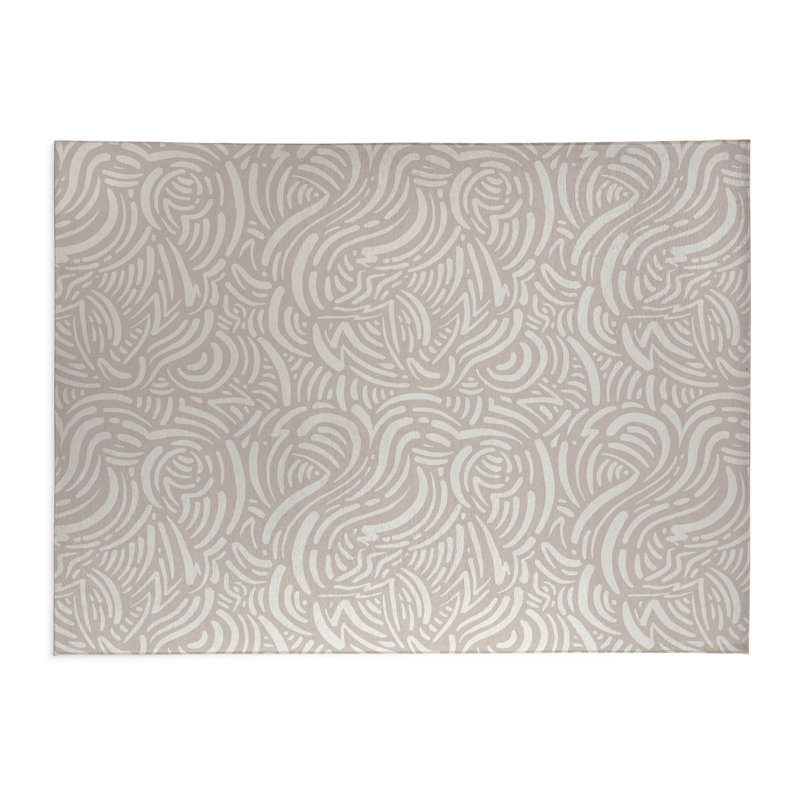 Tapis de cuisine Cozy Swirl, Rectangle 4pi x 6 pi, Taupe