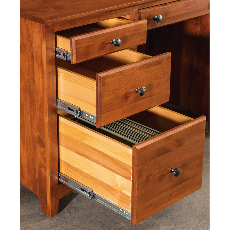 Crédence en bois massif Malani, Cerise antique