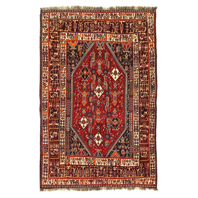 Oriental Area Rug in Rust