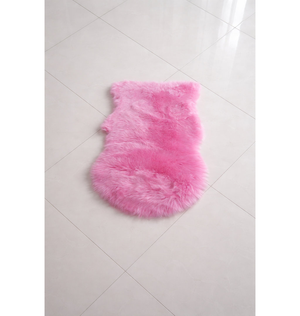 Oval Solid Colour Sheepskin 60cm X 110cm Area Rug