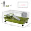 89cm Small Animal Cage for Rabbit Guinea Pig with Food Dish Green
