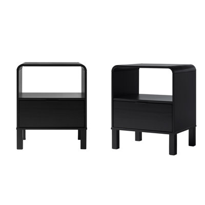 Burrton 1-Drawer Solid Wood Nightstands