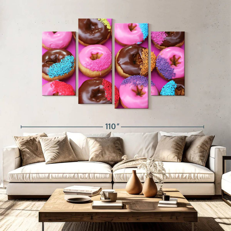 Yarlin Sprinkled Donuts, 54" H x 84" W