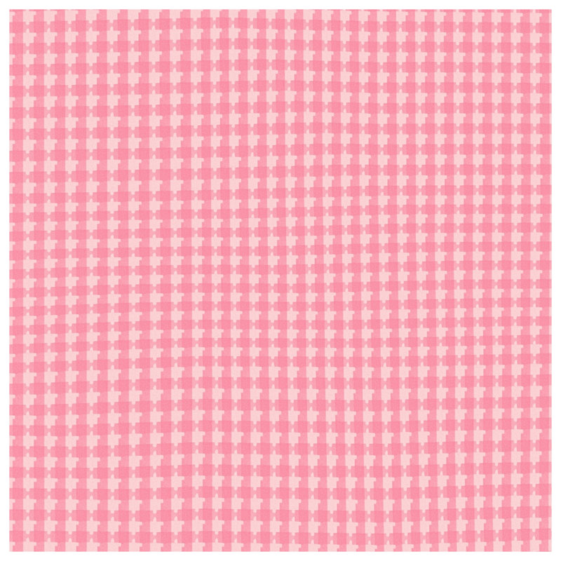 Tapis de bain rose à motif pied-de-poule, L 24 po x L 17 po