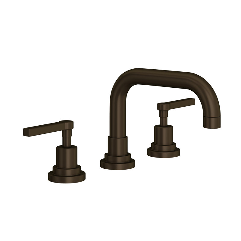 Lombardia® Widespread Bathroom Faucet with Drain Assembly, Tuscan Brass, Lever Handle