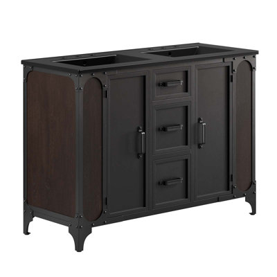 Meuble-lavabo double autoportant 48 po avec plateau Modfor Steamforge