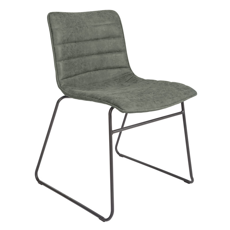 Chaise empilable avec coussin Halo, Olive