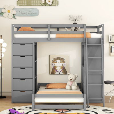 Bunk Bed With LED Light And USB Ports