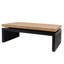 La table basse en bois massif noir et naturel, avec un bureau de salon rustique, ajoute du charme