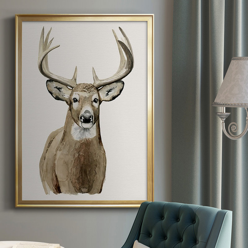 «Handsome Whitetail II», reproduction d'art encadrée, Or, H 42,5 po x l 30,5 po x P 1 po