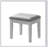 Contemporary Style Vanity Set With Stool, Glass Top, Storage Drawers, Central Mirror, Bulbs, And USB/Power Outlet