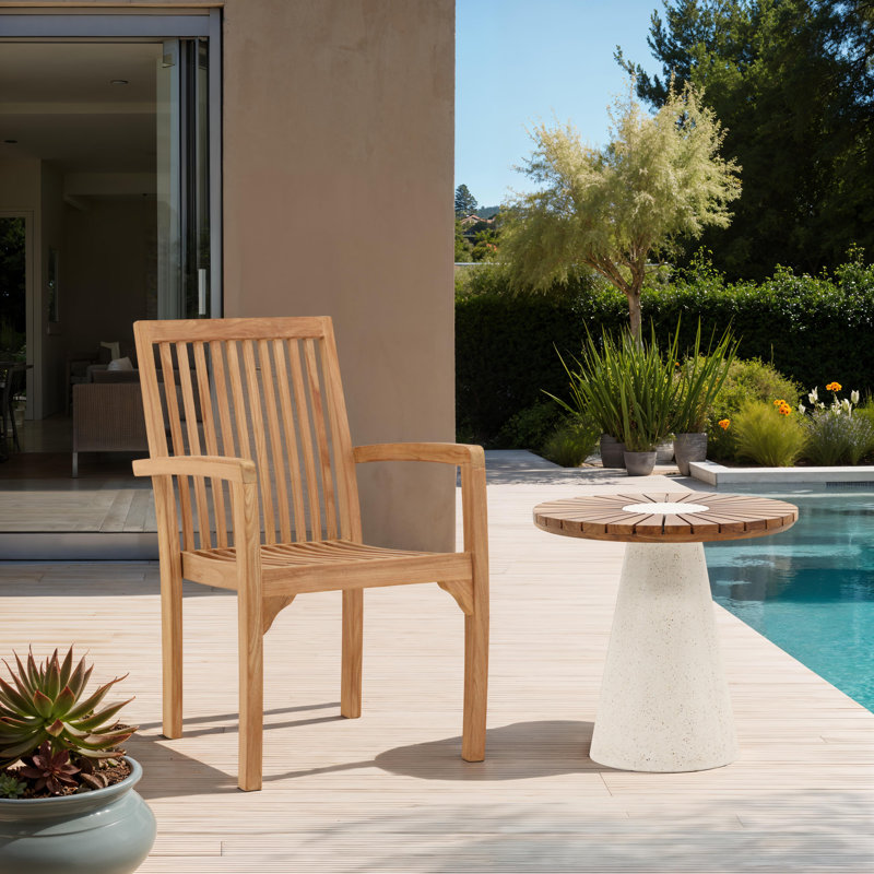 Ashdown Teak Wood Outdoor Arm Chair