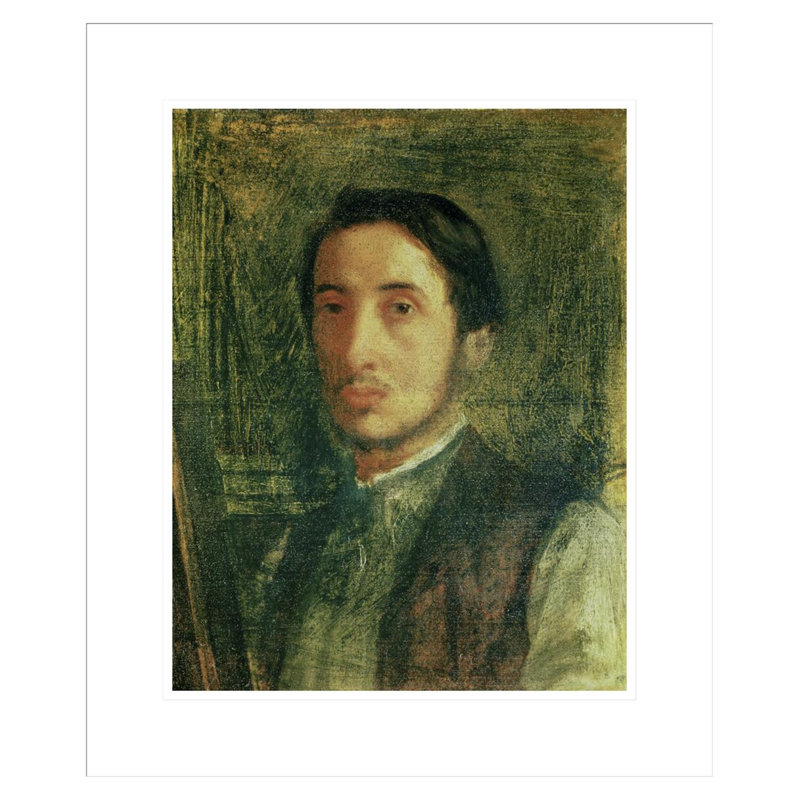 Autoportrait comme un jeune homme par Edgar Degas, impression giclée encadrée, H 21,12 po x l 17,75 po