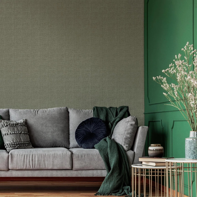Boutique Breeze Texture Shimmer Wallpaper, Green