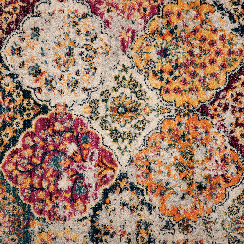 Tapis oriental lilas / orange, Rectangle de 2 pi x 3 pi