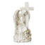 Statue solaire ange 14 "tenant une croix avec lumières DEL 14"