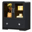 Vitrine haute 27 po avec portes en acrylique et lumières DEL-954565556