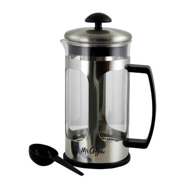 Gibson 4-Cup Mr Coffee Polka Dot Brew French Press Coffee Maker with Scoop  & Reviews